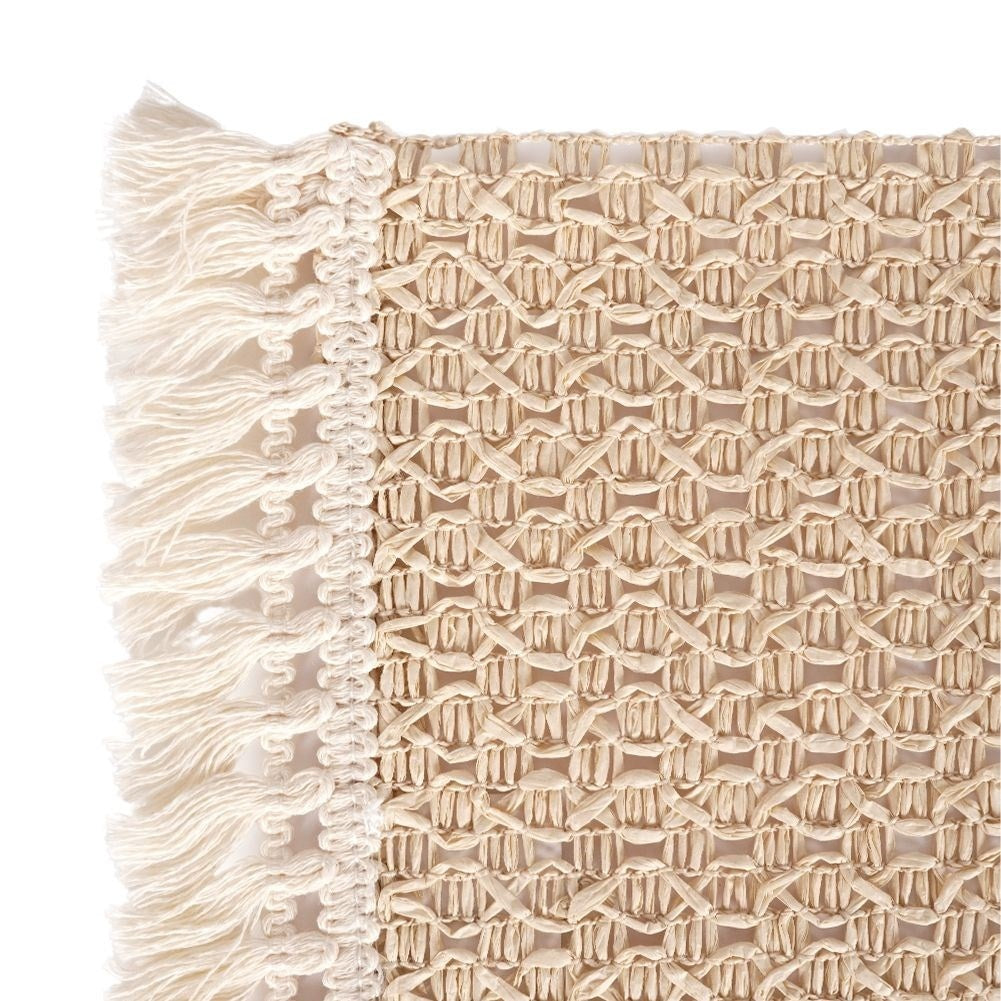 Boho Placemat with Fringes in Paper and Cotton