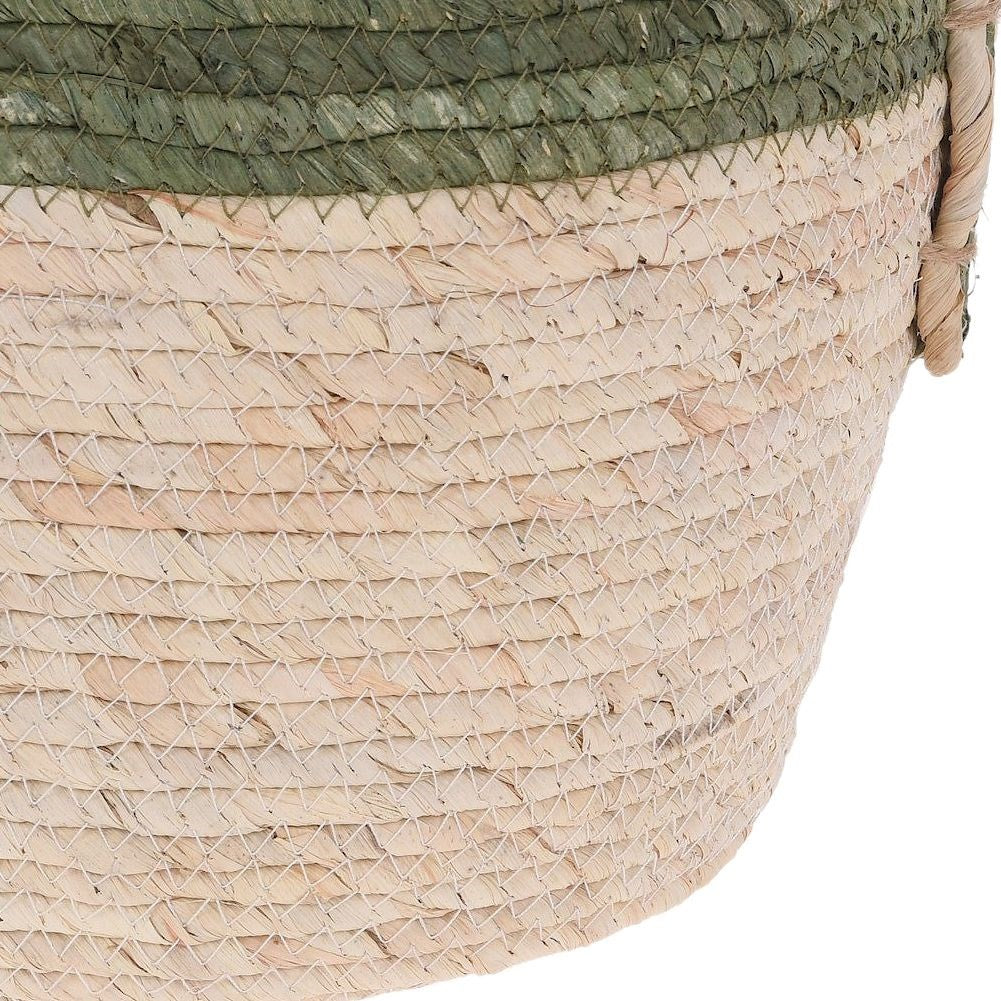 Boho Plant Basket made of Sustainable Seaweed with Practical Handles