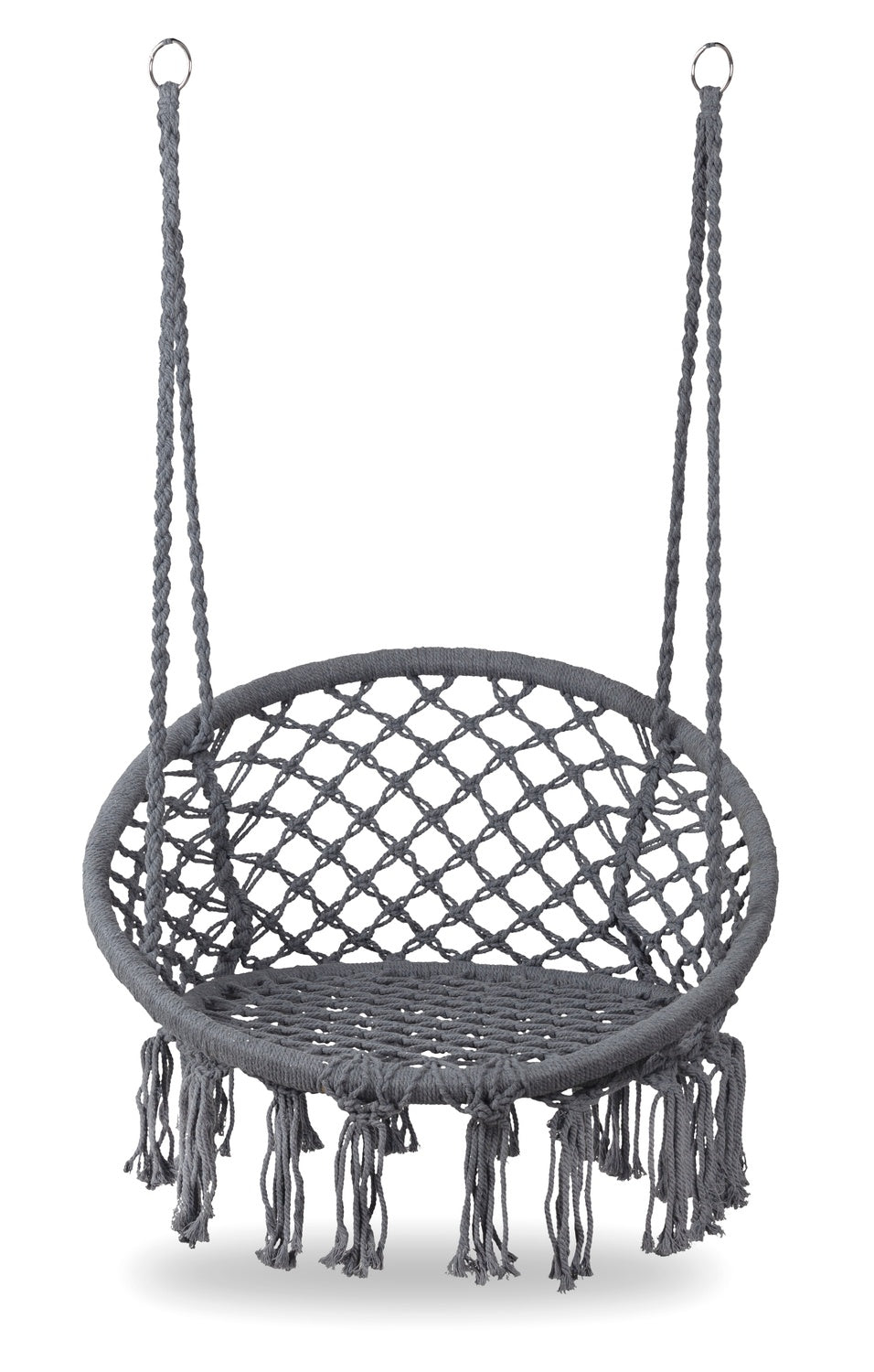 Boho hanging chair, garden swing, stork's nest, gray