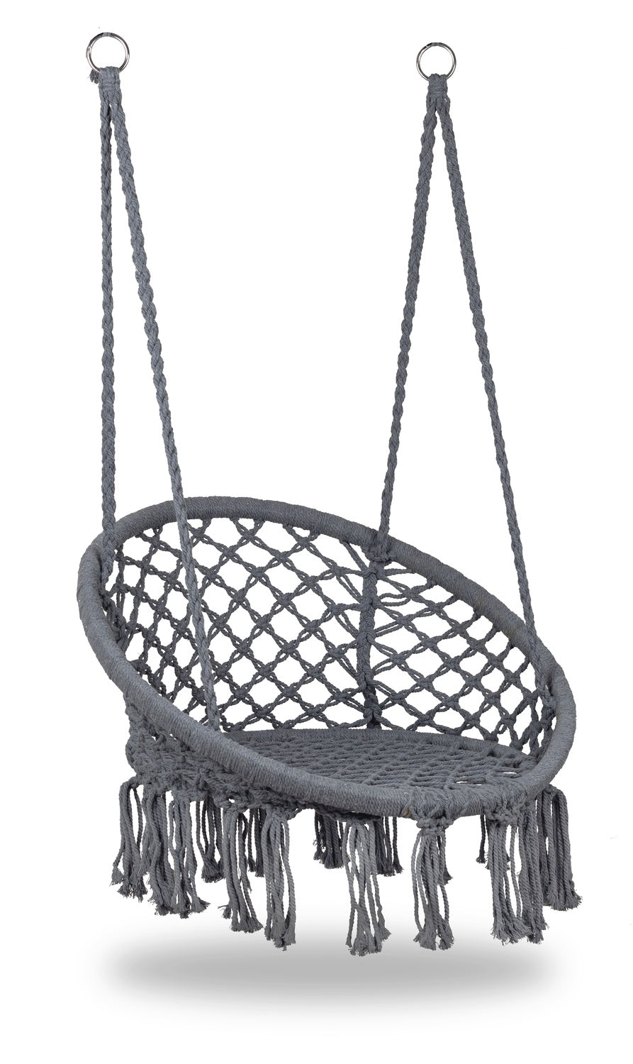 Boho hanging chair, garden swing, stork's nest, gray