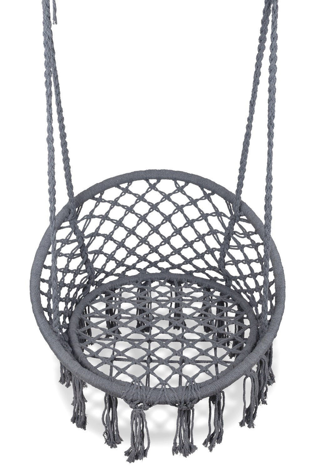 Boho hanging chair, garden swing, stork's nest, gray