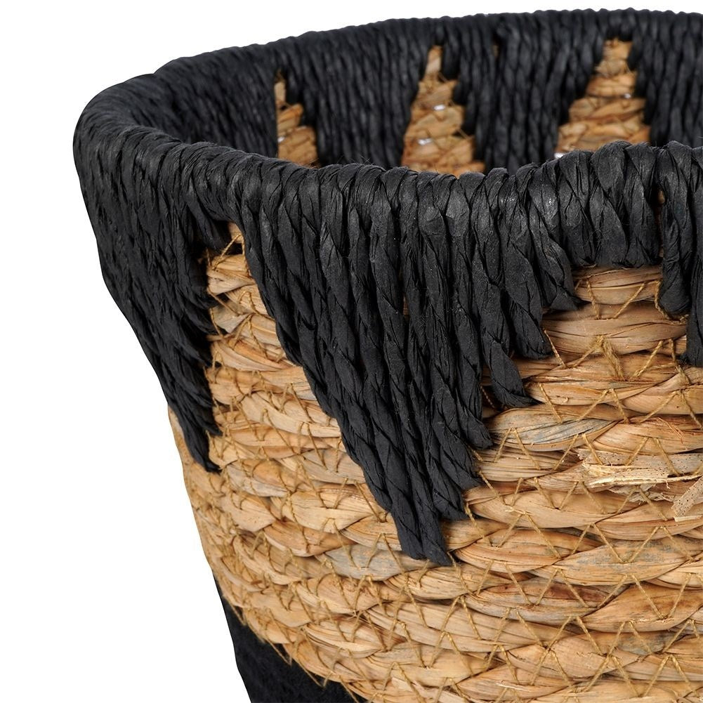 Boho pot in rattan, cotton and paper for all plants