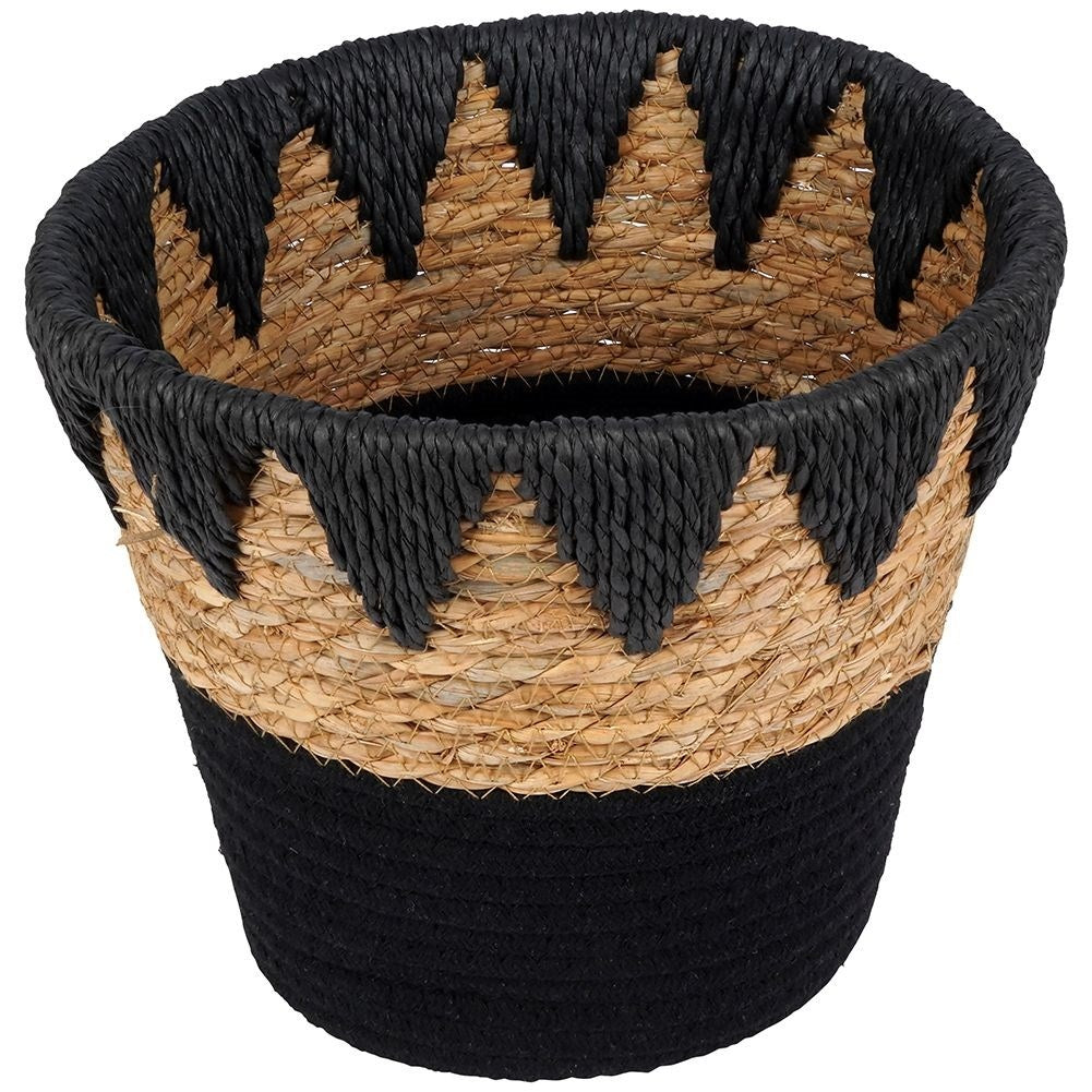 Boho pot in rattan, cotton and paper for all plants