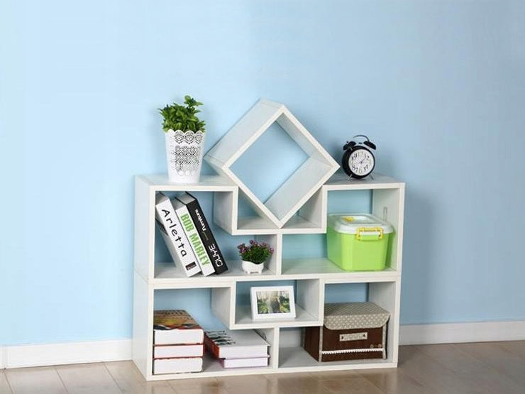 Bookcase, modular cabinet, chest of drawers, shelves, WHITE