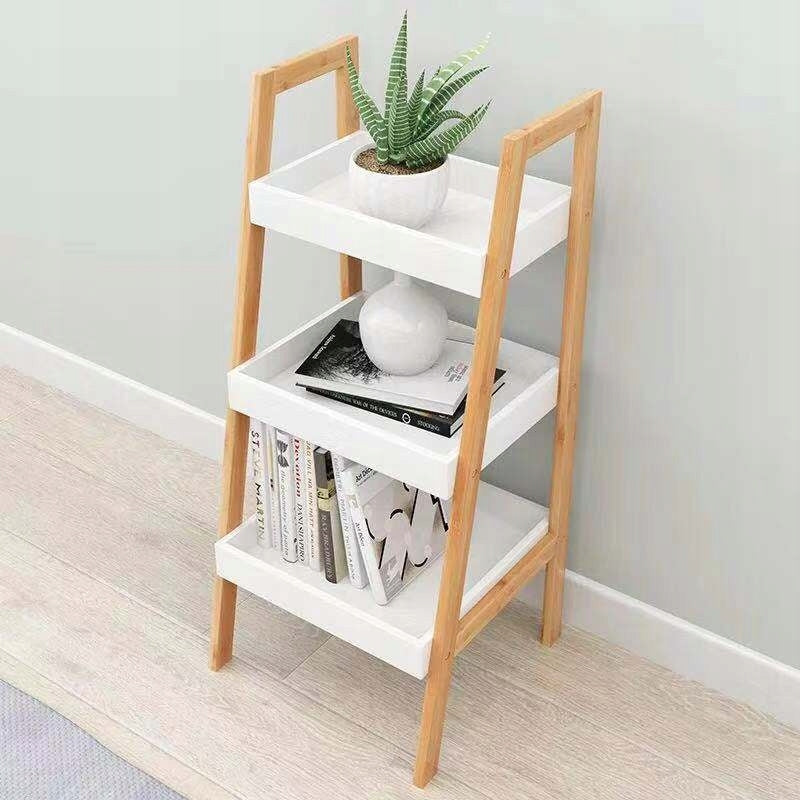Bookcase shelf bedside table bamboo