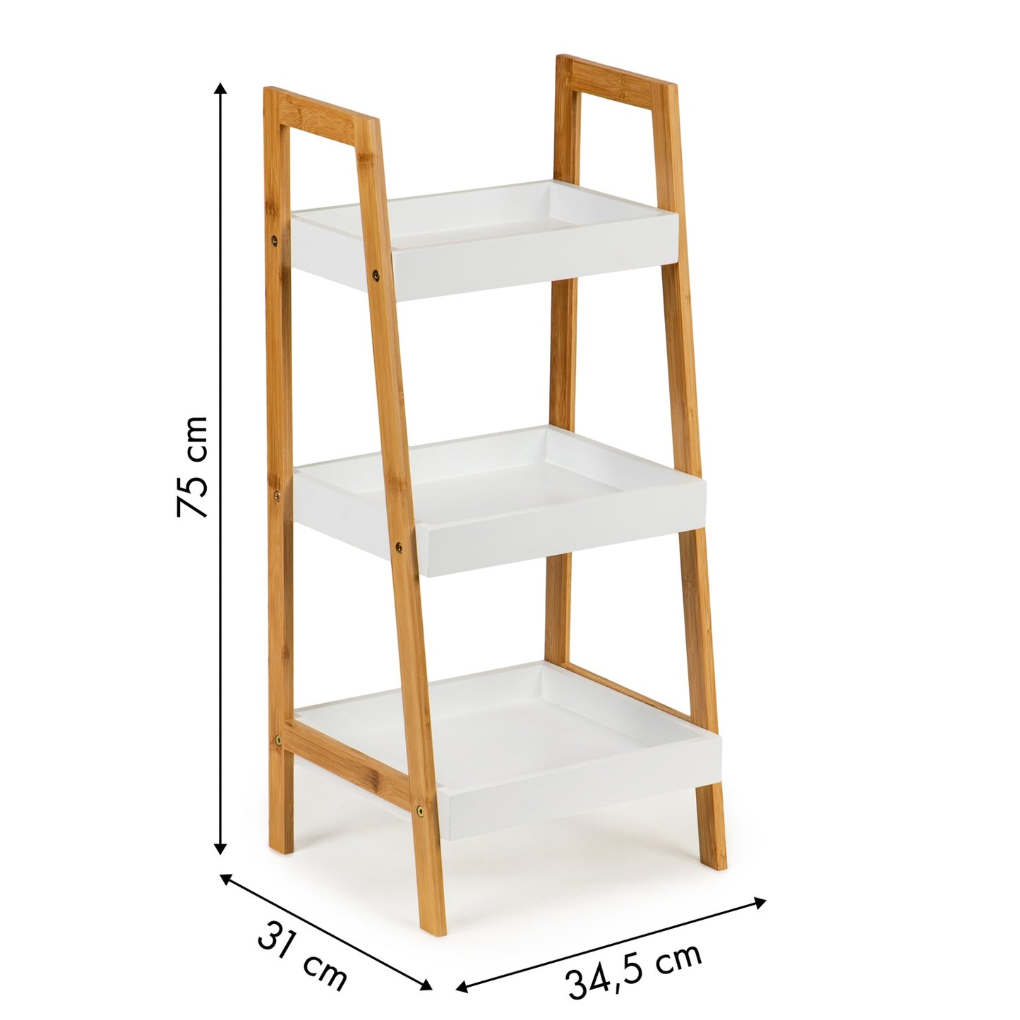 Bookcase shelf bedside table bamboo