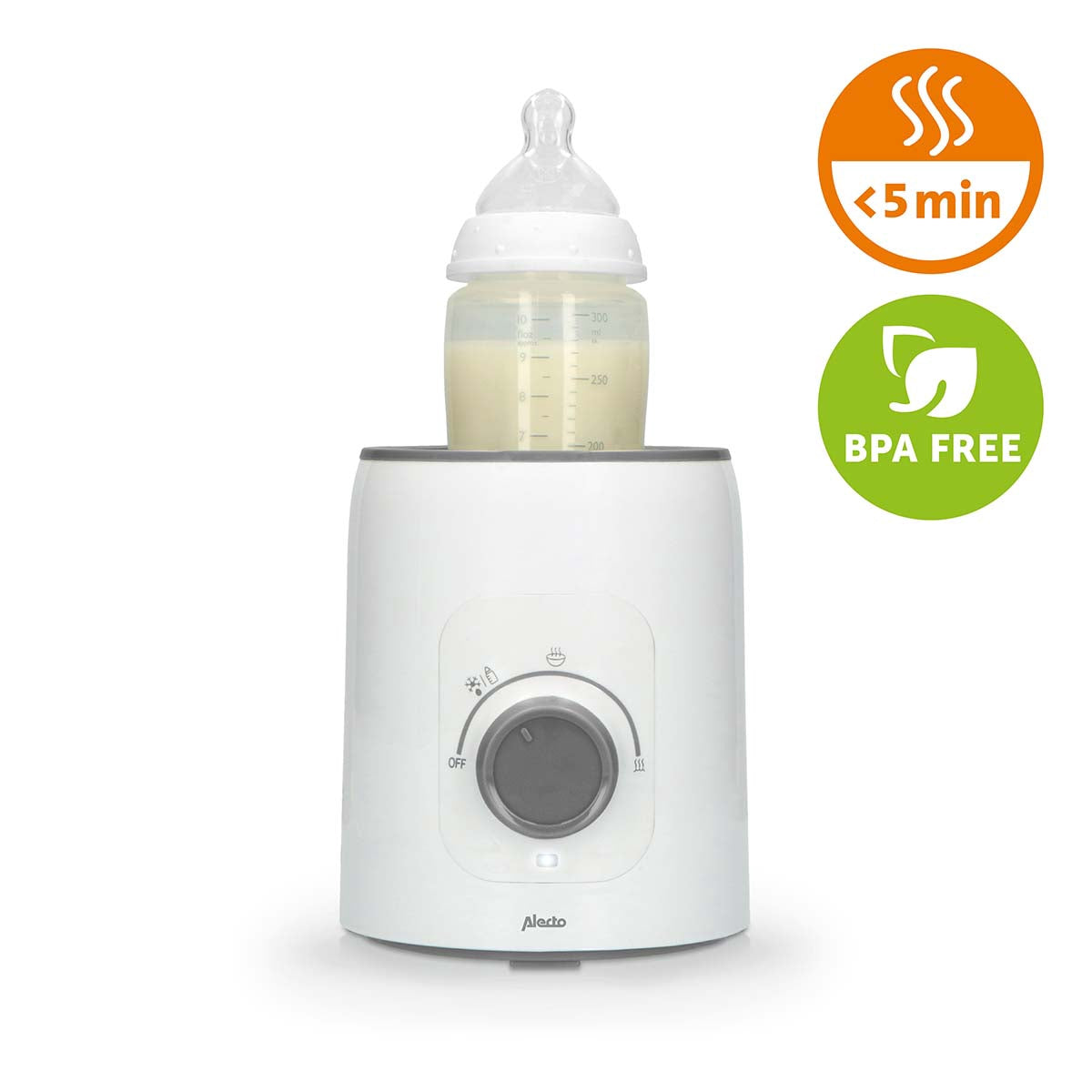 Bottle Warmer, White – Quick & Even Heating, BPA Free