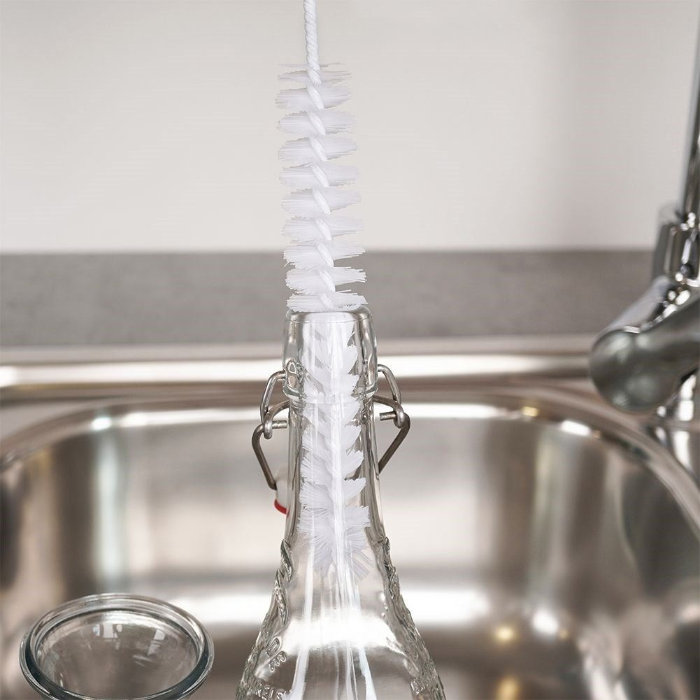 Bottle brush for narrow necks, tubes and baby bottles with hook