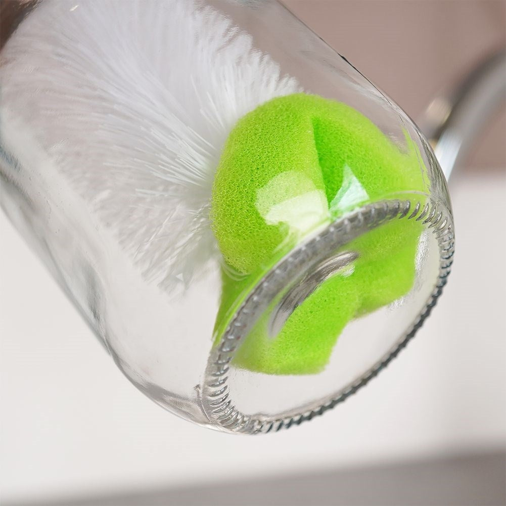 Bottle brush for narrow necks, vases and baby bottles