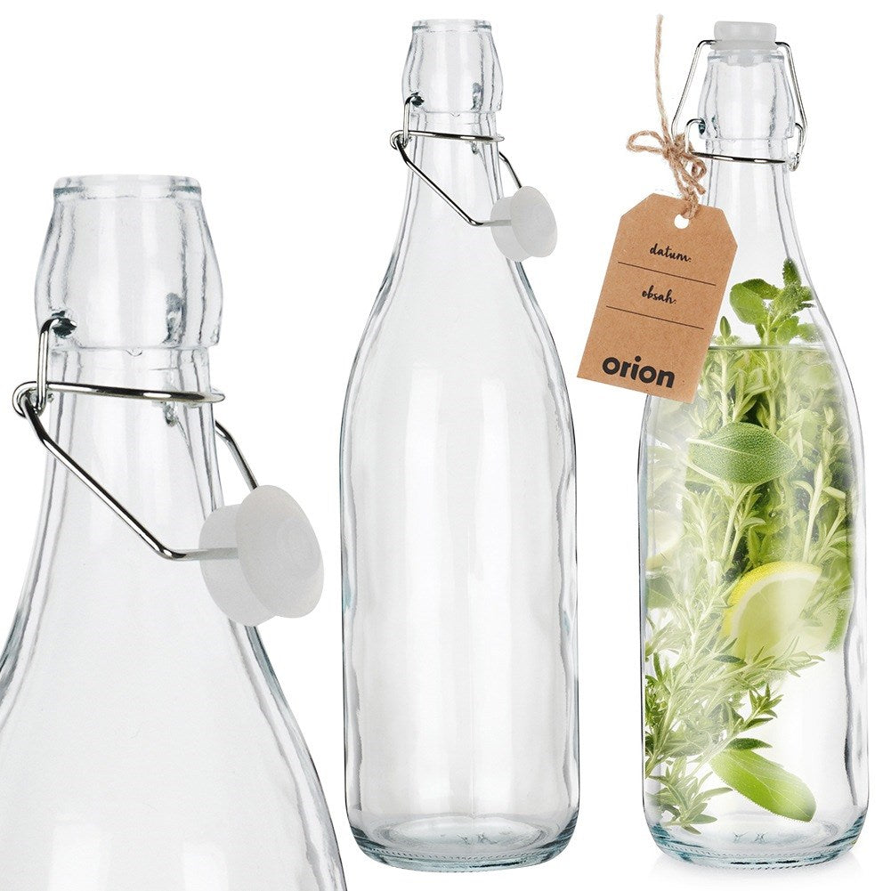 Bottle with clip glass 1 l
