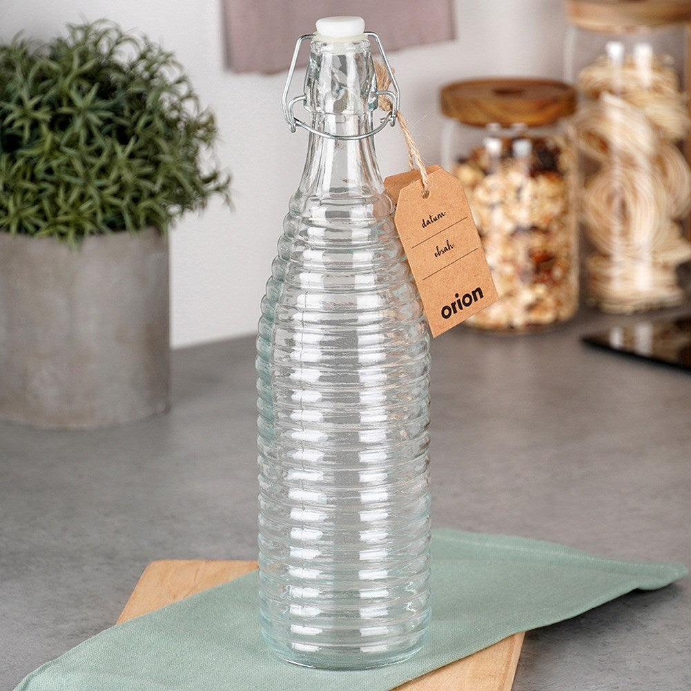 Bottle with clip glass 1 l