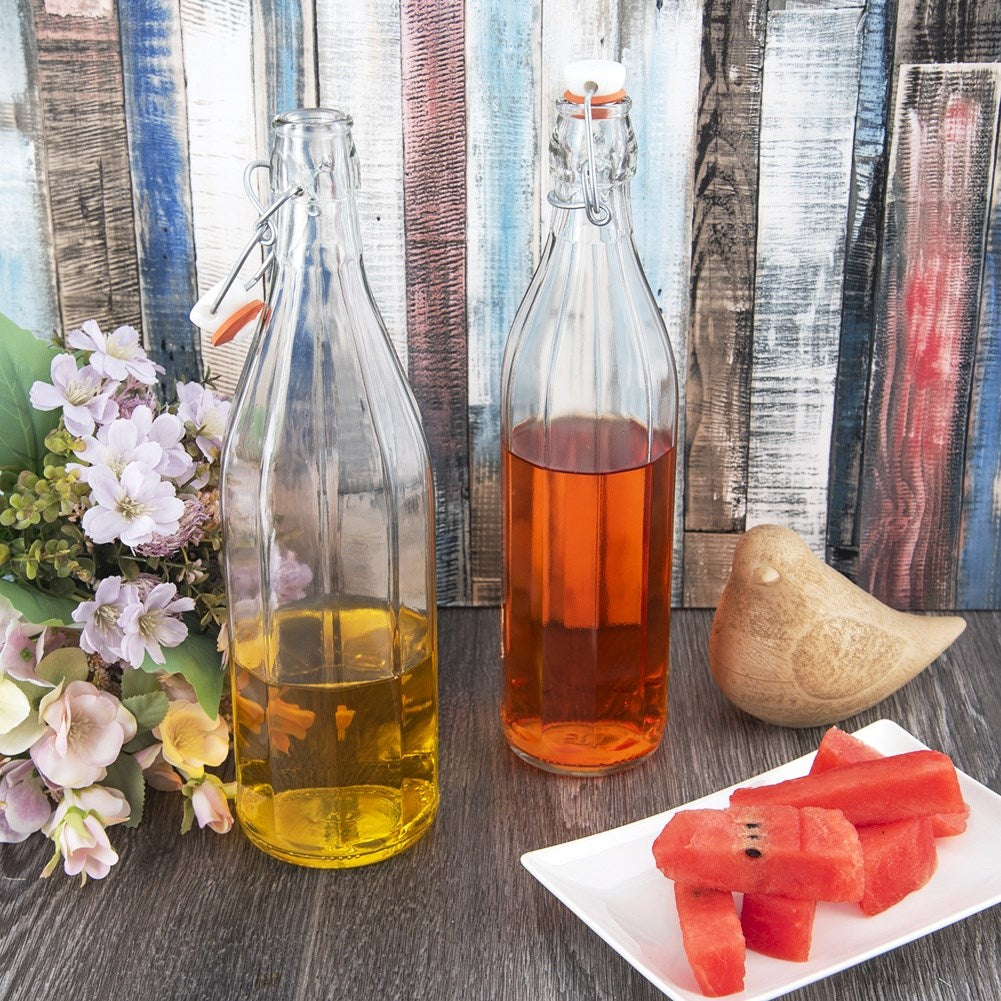 Bottle with clip glass 750 ml