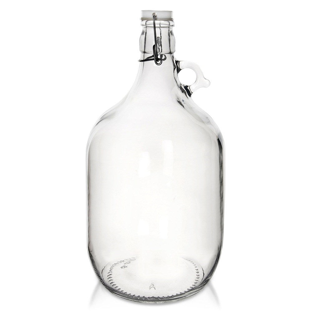 Bottle with clip, glass jug, 5 l