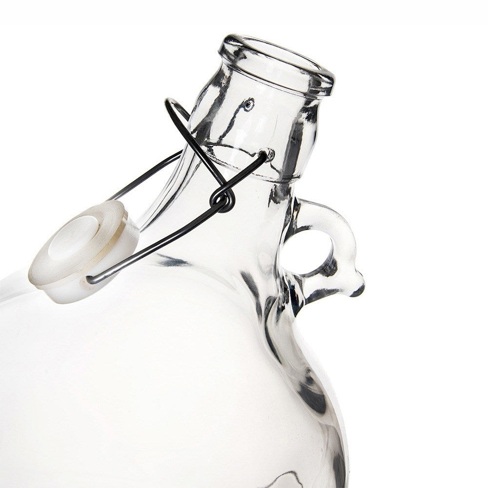 Bottle with clip, glass jug, 5 l
