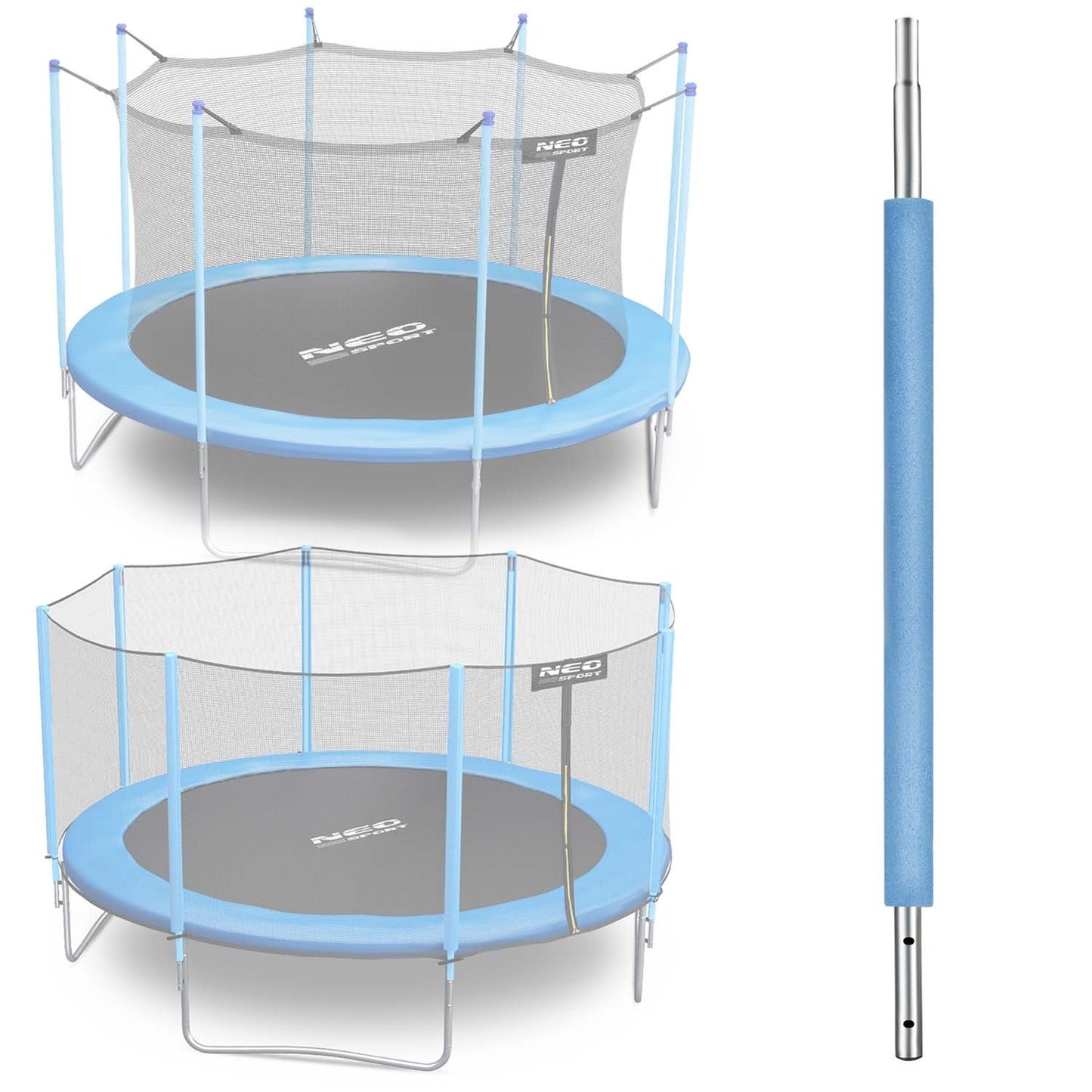 Bottom pole for trampoline with external and internal net 8-15 ft blue Neo-Sport