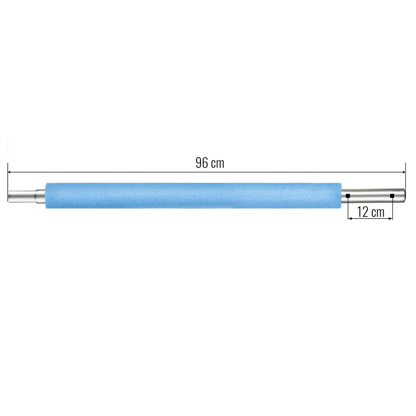Bottom post for trampoline with outer and inner net 6 ft blue Neo-Sport