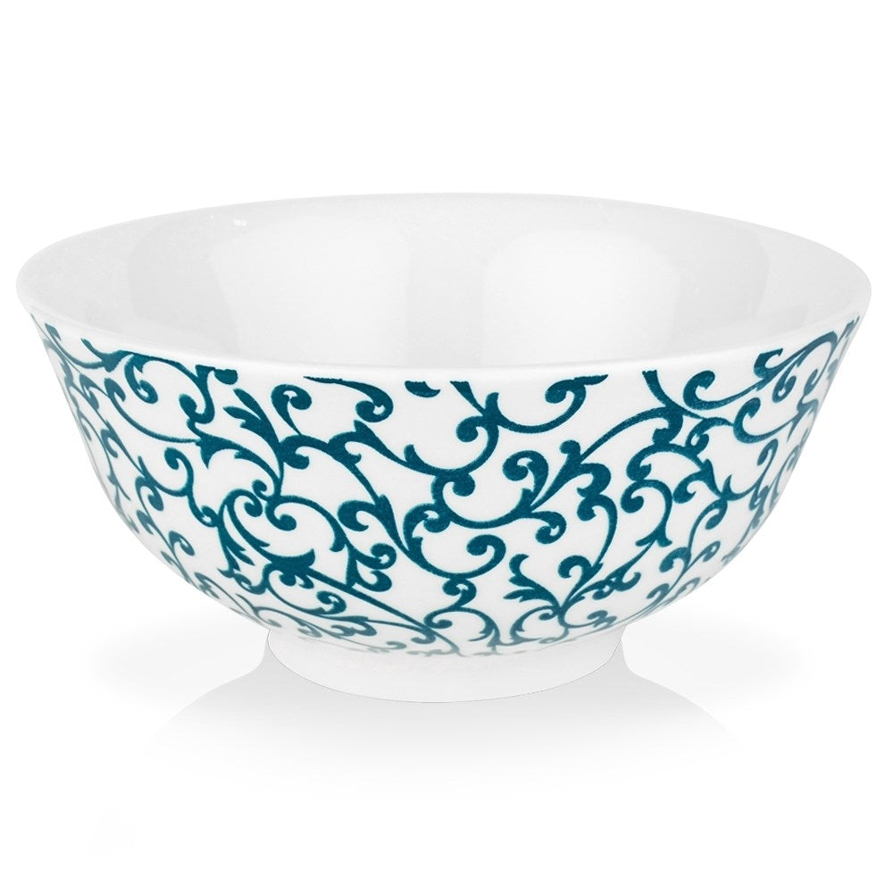 Bowl 600 ml Porcelain, Turquoise Decor, Dishwasher safe