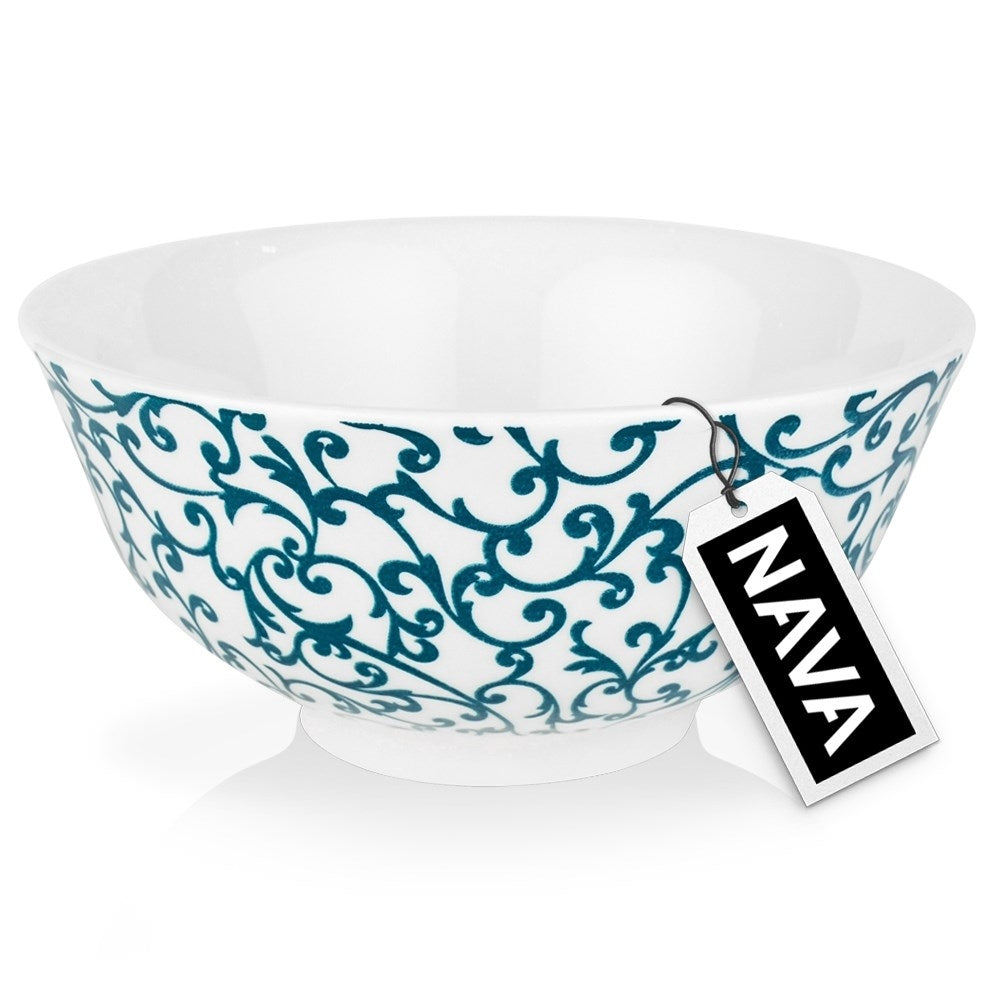 Bowl 600 ml Porcelain, Turquoise Decor, Dishwasher safe