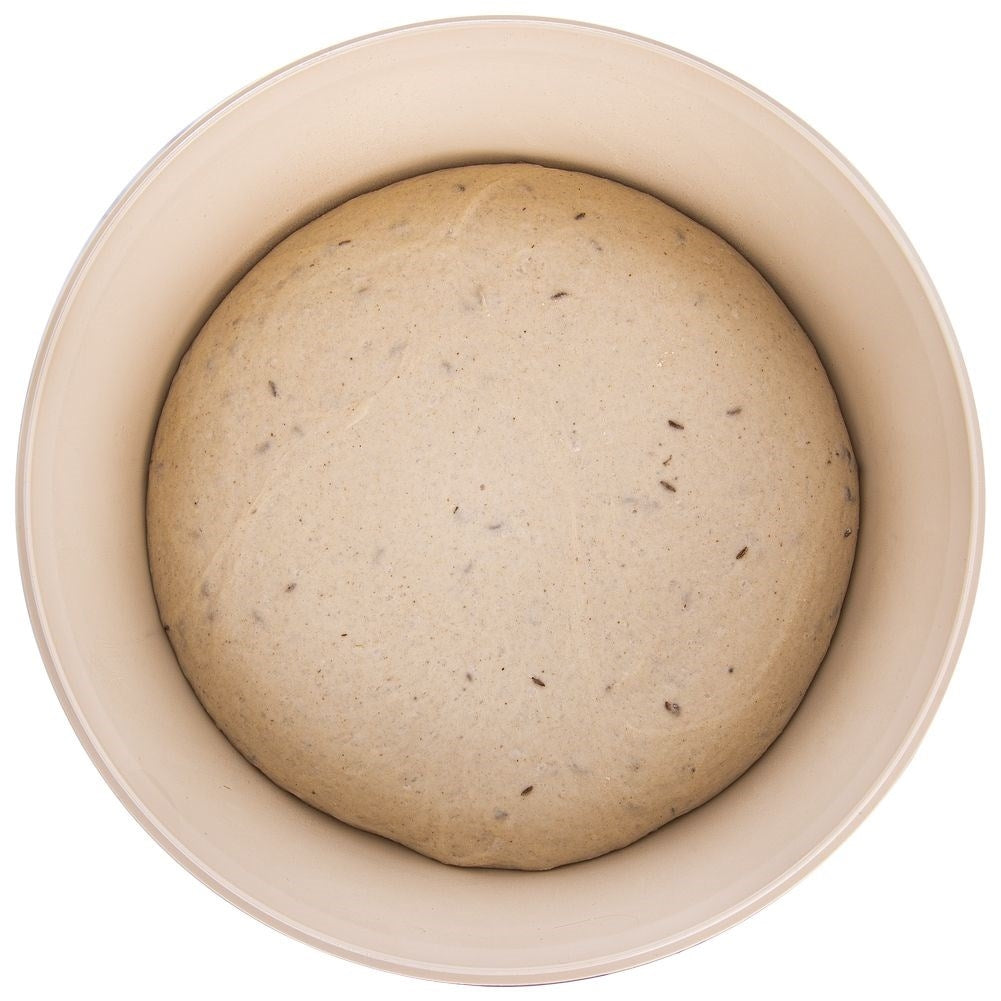 Bowl for mixing and fermentation with double lid