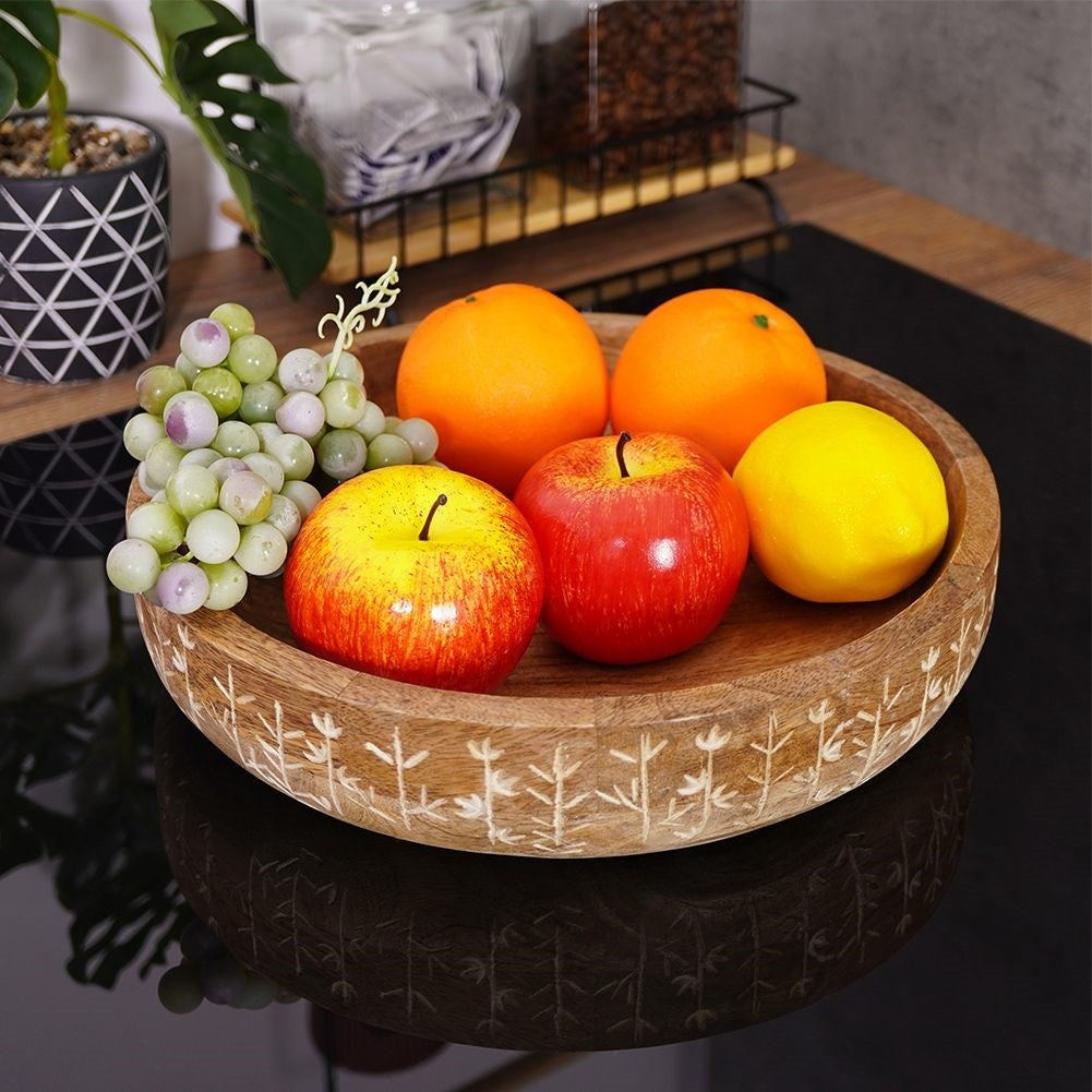 Bowl in Exotic Mango Wood for Fruit and Serving