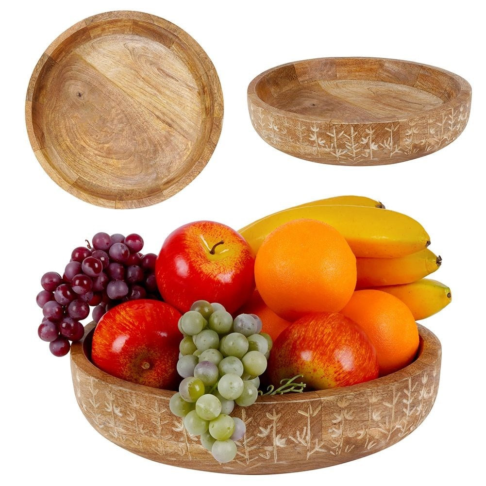 Bowl in Exotic Mango Wood for Fruit and Serving