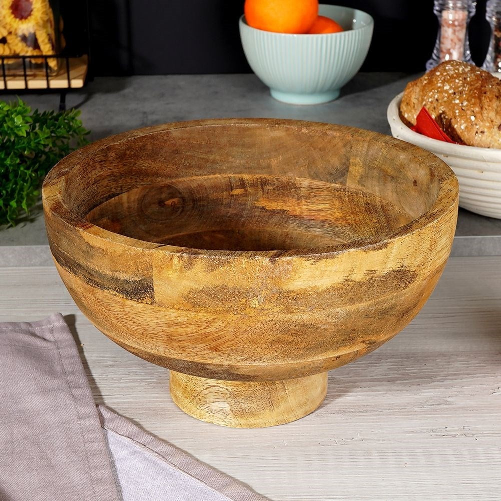 Bowl in Unique Mango Wood for Fruit and Serving