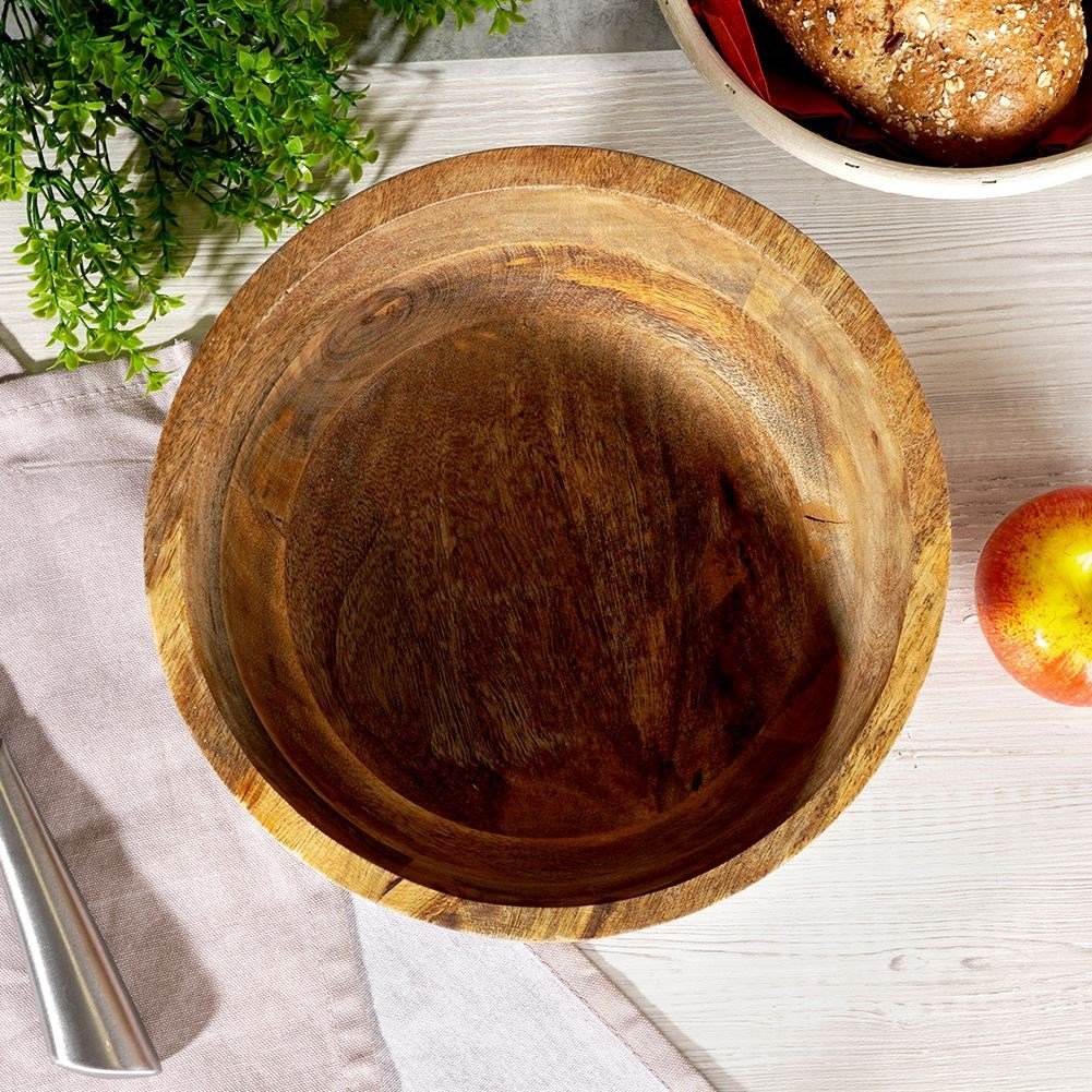 Bowl in Unique Mango Wood for Fruit and Serving