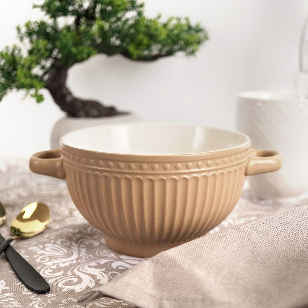 Bowl with Ears for Soup, Cereal, Yoghurt, Fruit, Snacks