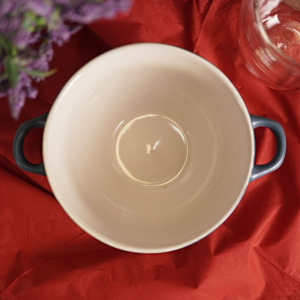 Bowl with ears for soup, cereal, yogurt, fruit or snacks