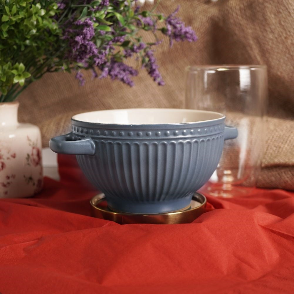 Bowl with ears for soup, cereal, yogurt, fruit or snacks