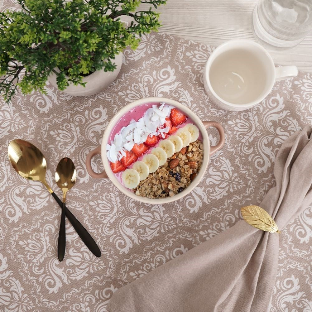 Bowl with ears for soup, cereal, yogurt, fruit, snacks