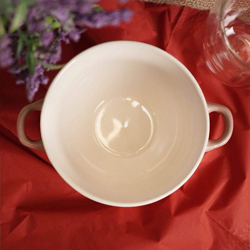 Bowl with ears for soup, cereal, yogurt, fruit, snacks