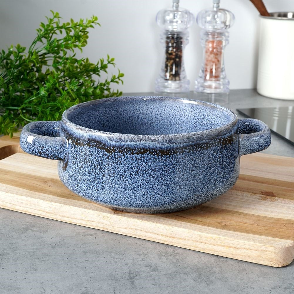 Bowl with handle for soup, cereal, yogurt, fruit, snacks