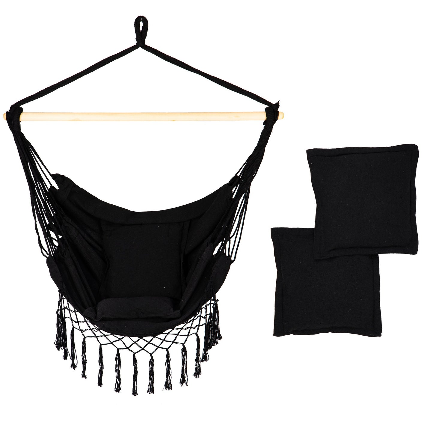 Brazilian chair, hanging chair, swing, hammock, black