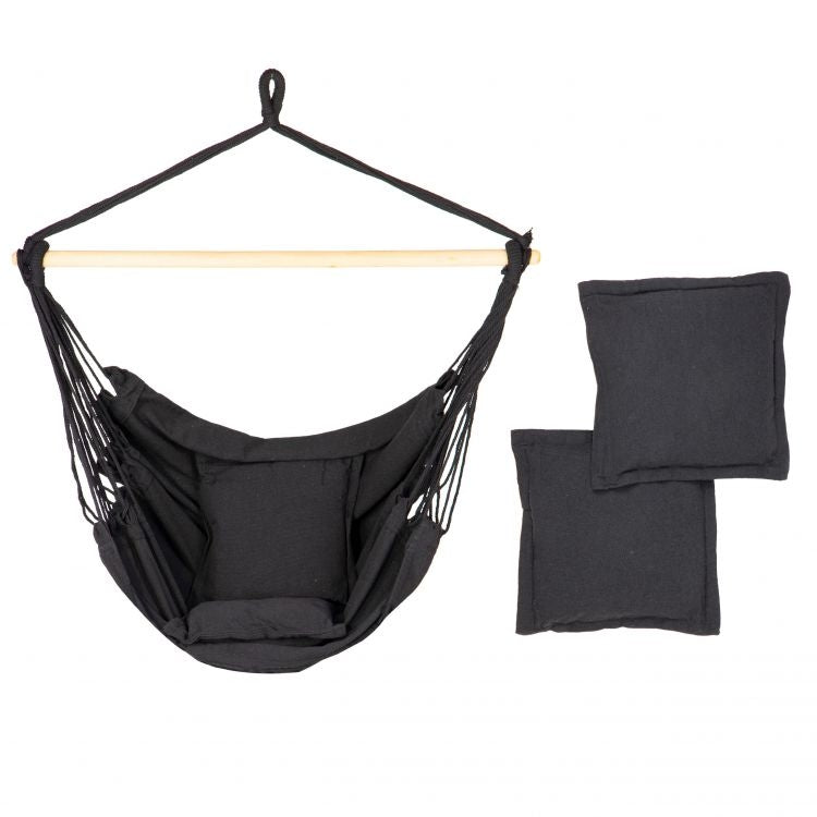 Brazilian hanging chair, hammock, garden swing, black
