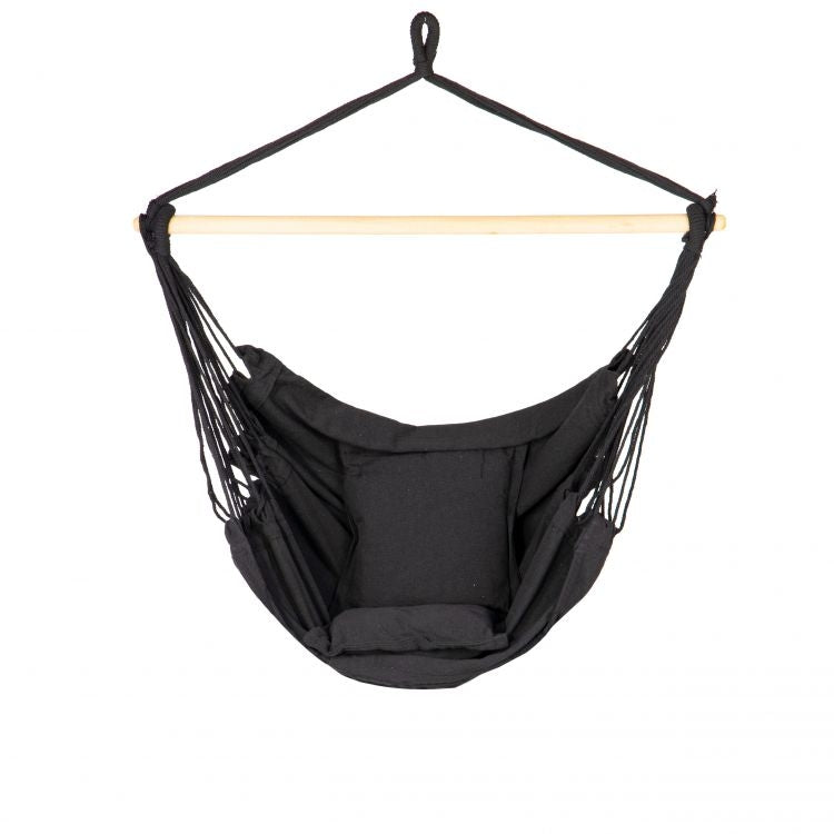 Brazilian hanging chair, hammock, garden swing, black