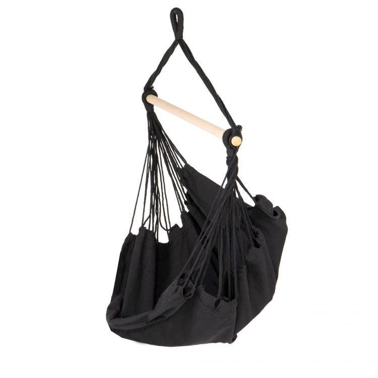 Brazilian hanging chair, hammock, garden swing, black