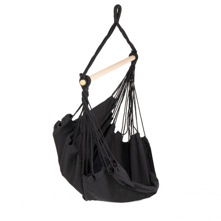 Brazilian hanging chair, hammock, garden swing, black
