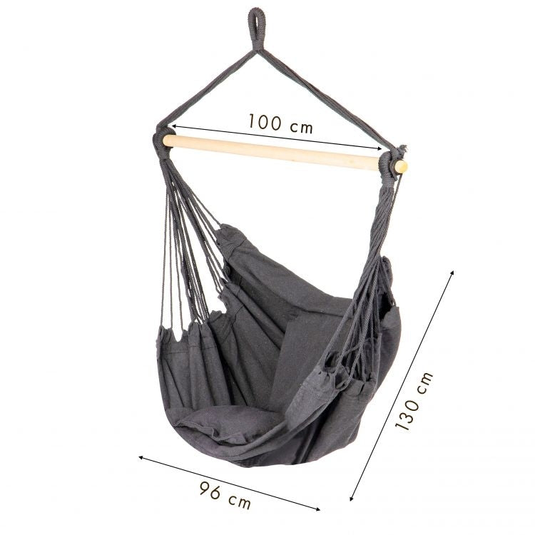 Brazilian hanging chair, hammock, garden swing, gray