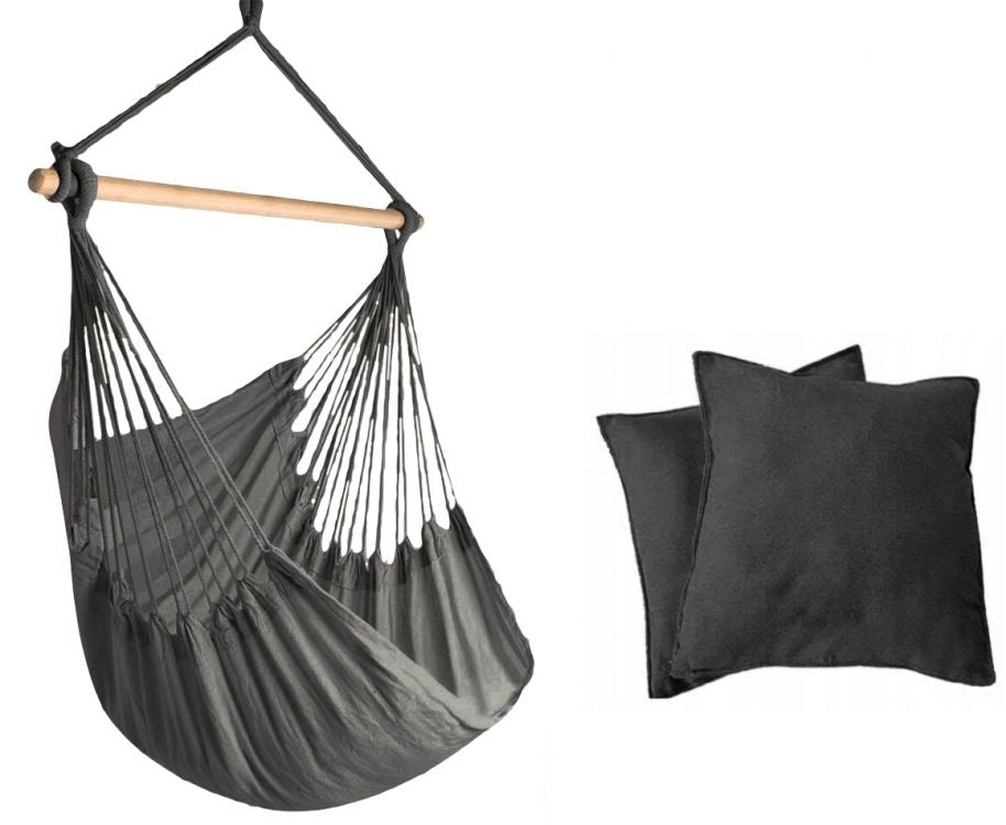 Brazilian hanging chair, hammock, garden swing, gray