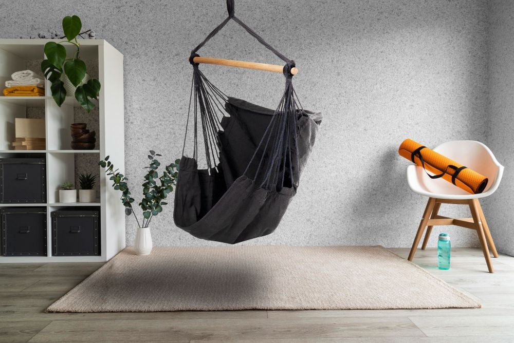 Brazilian hanging chair, hammock, garden swing, gray