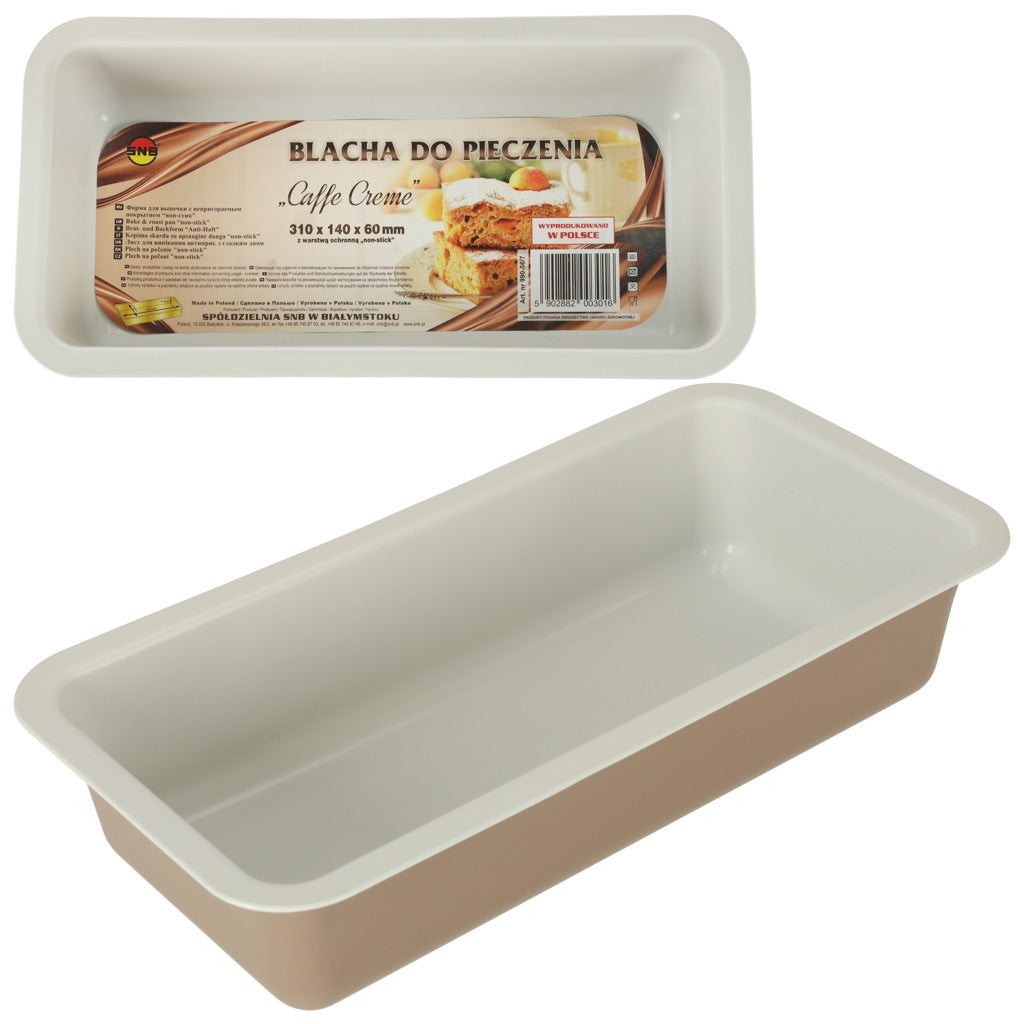 Bread baking tray stamped 31cm x 14cm brown