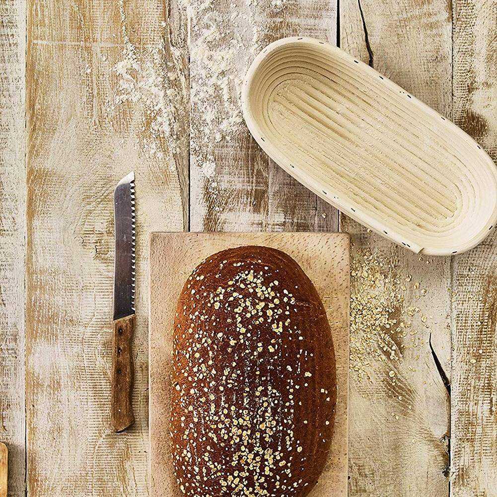 Bread basket for fermentation and storage of home-baked bread