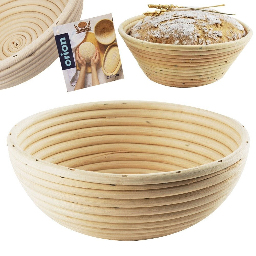 Bread basket for fermentation and storage of home-baked bread
