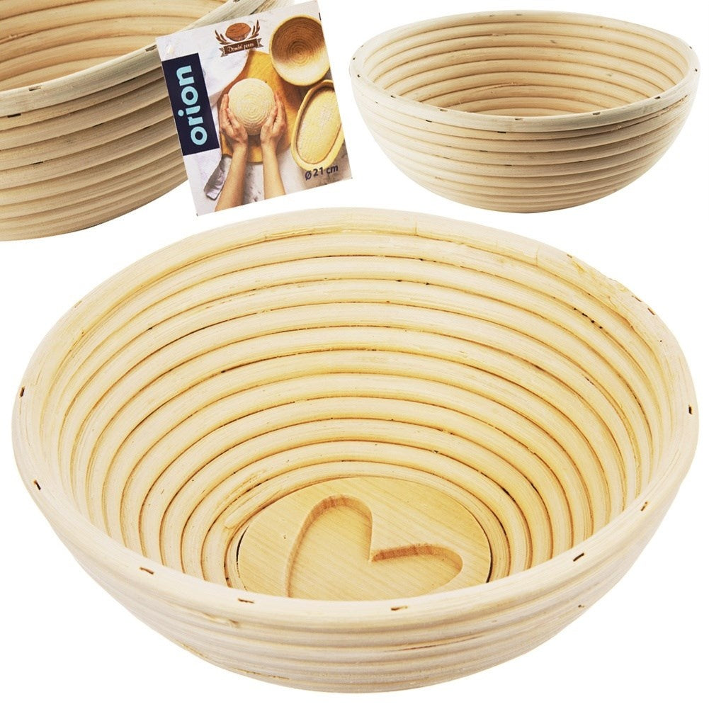 Bread basket for fermentation and storage of home-baked bread