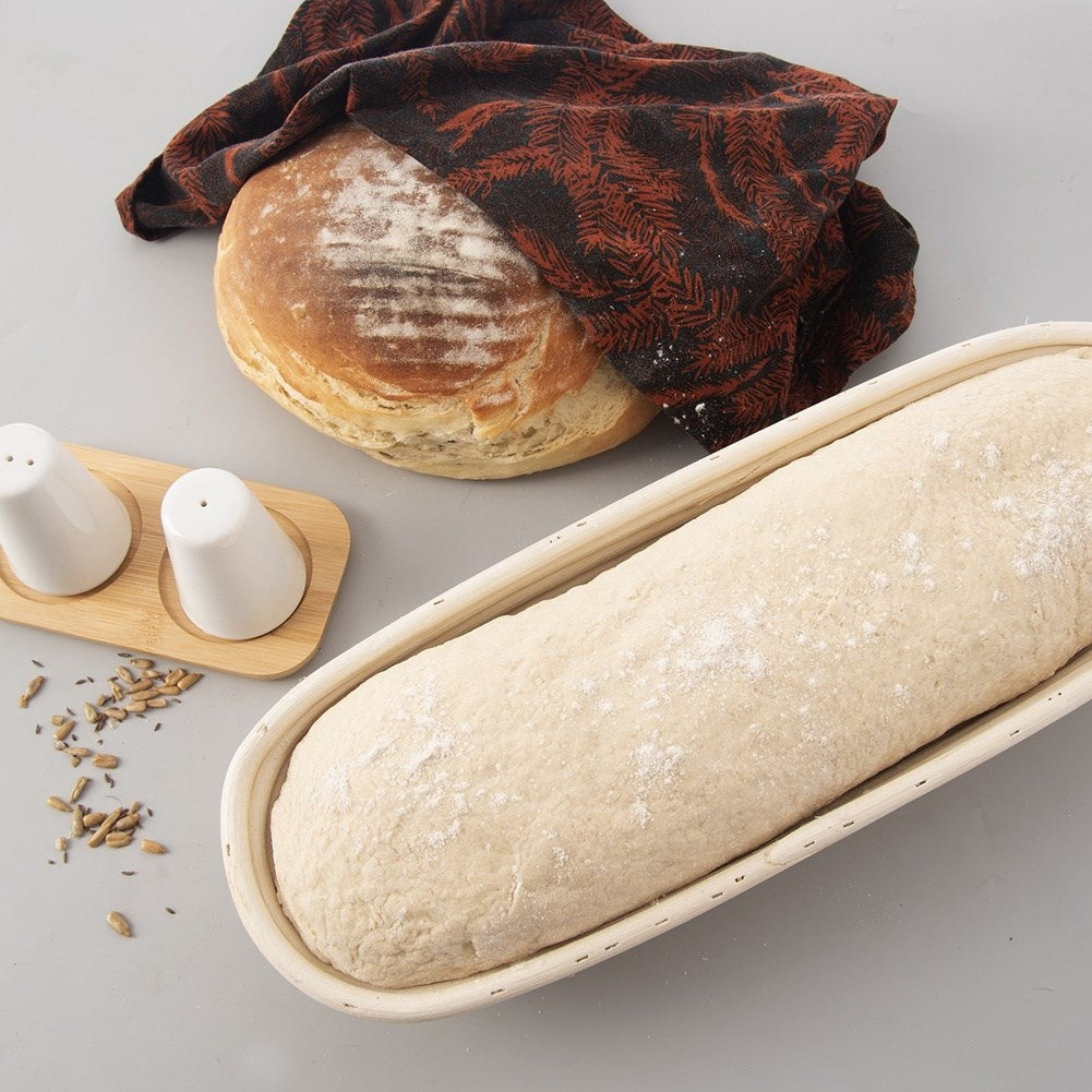 Bread basket for fermentation and storage of home-baked bread