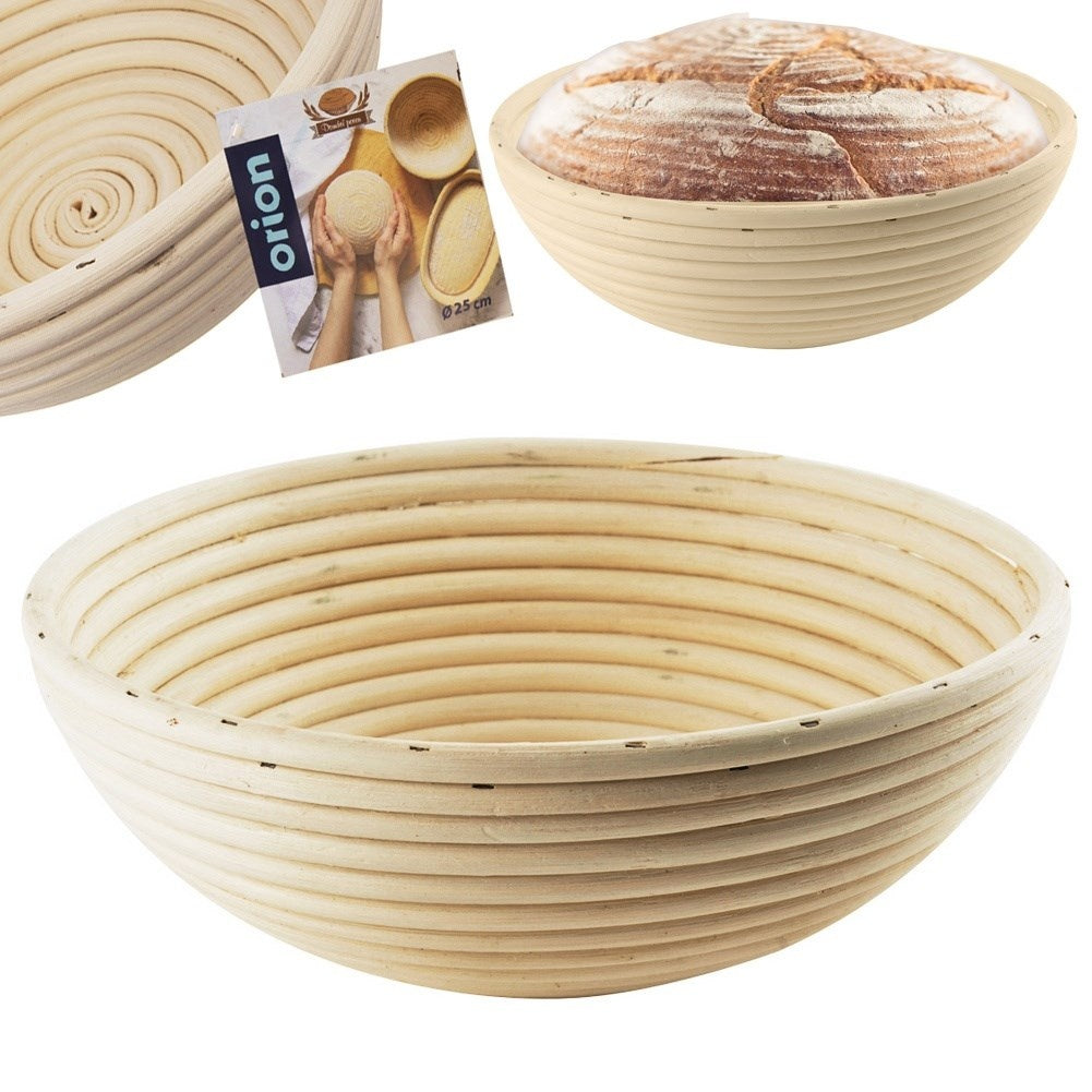 Bread basket for fermentation and storage of home-baked bread