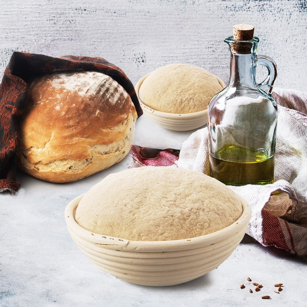 Bread basket for fermentation and storage of home-baked bread