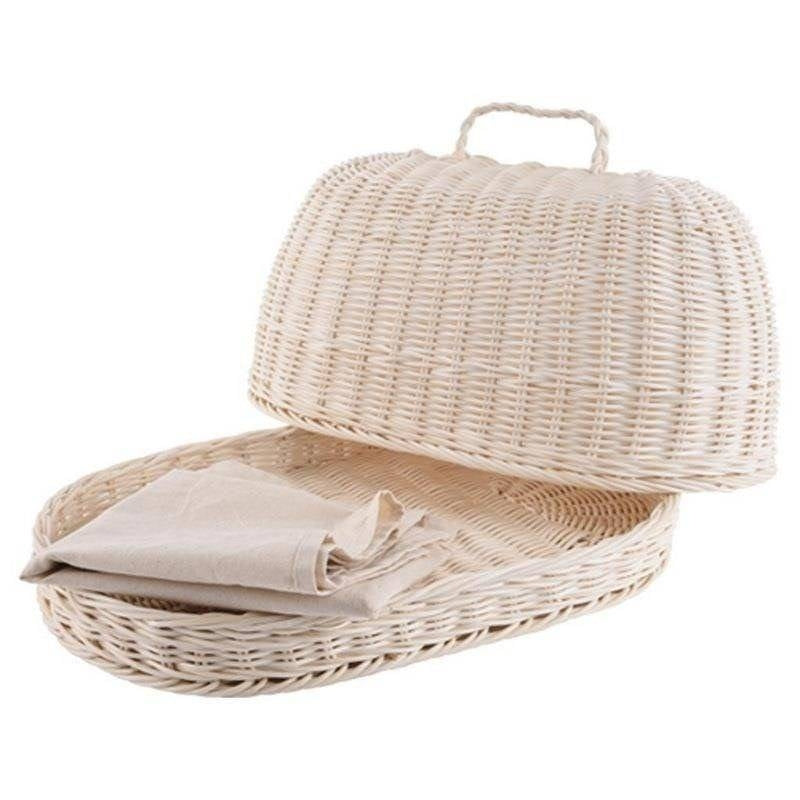 Bread box in natural material with cotton cloth - keep the bread fresh