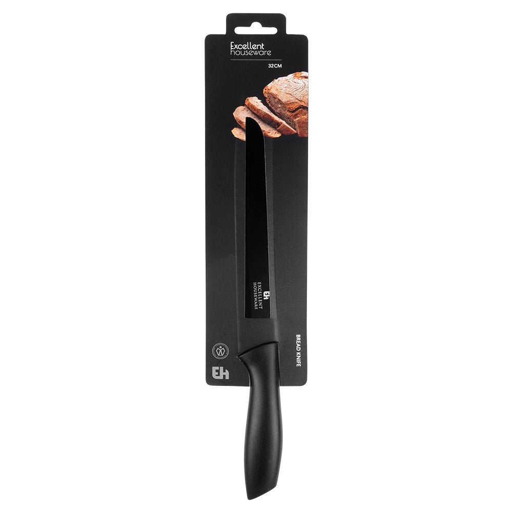 Bread knife steel black 32 cm